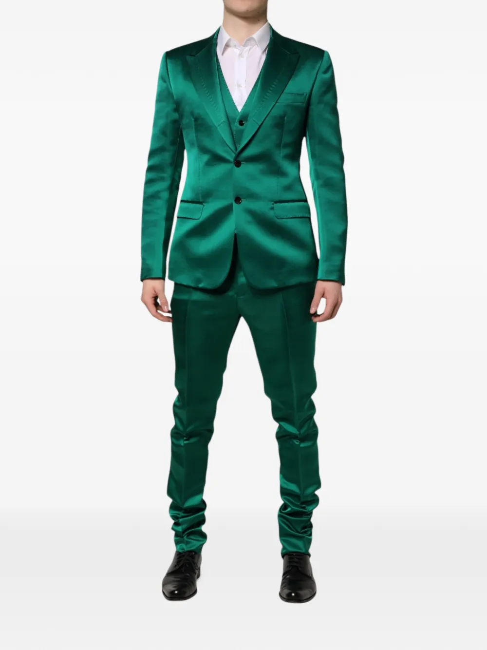 Dolce & Gabbana single-breasted suit set (set of three) Groen