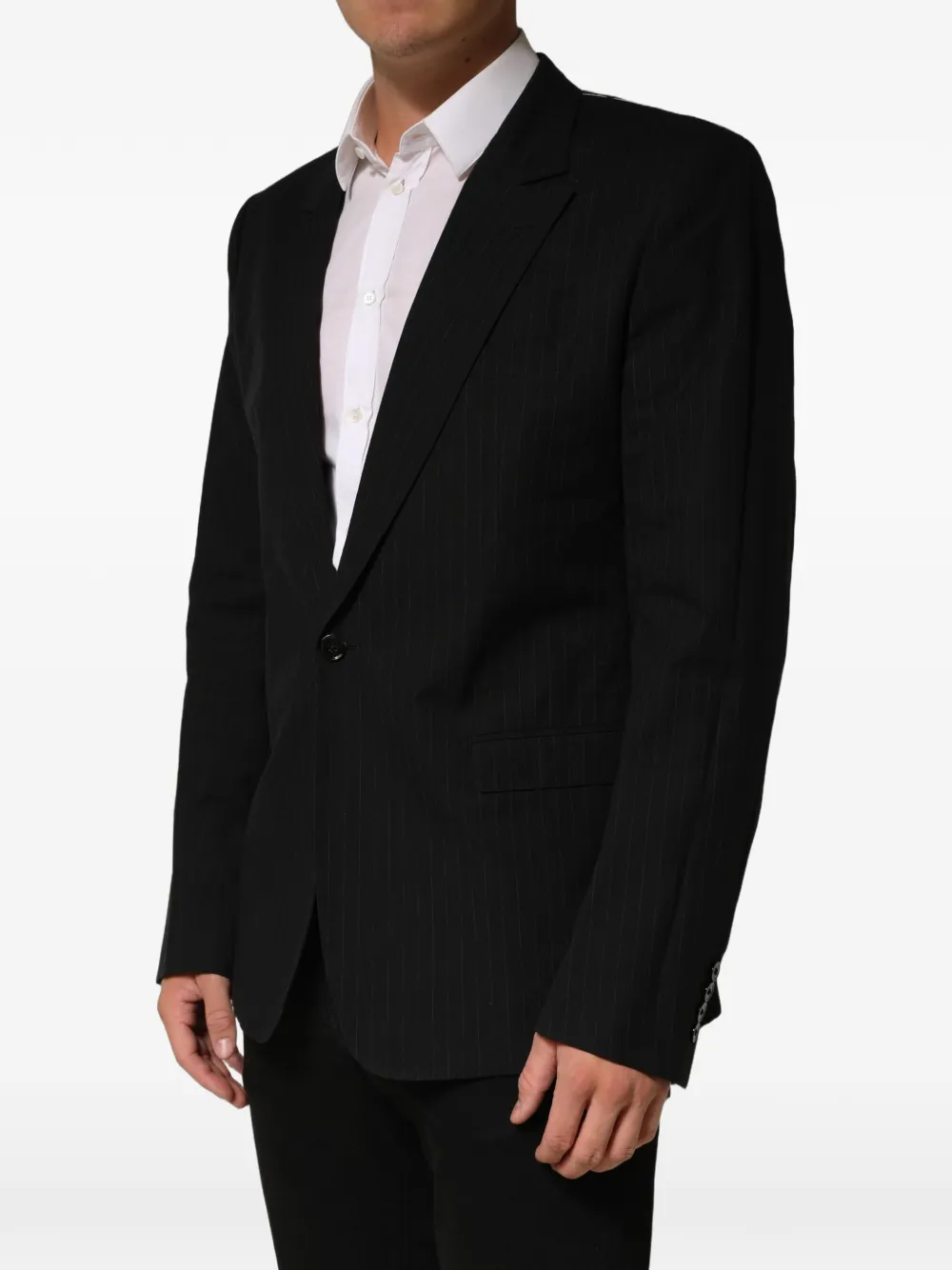 Dolce & Gabbana pinstripe single-breasted jacket Zwart