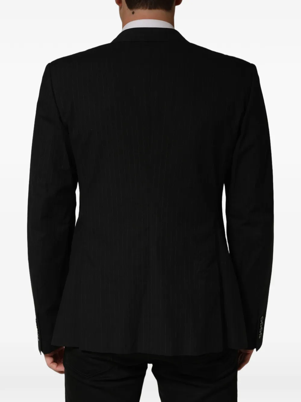 Dolce & Gabbana pinstripe single-breasted jacket Zwart