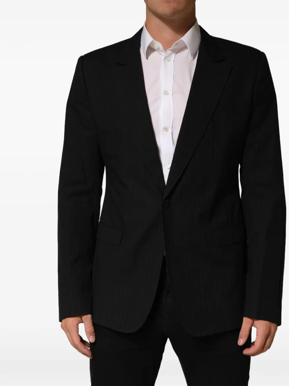 Dolce & Gabbana pinstripe single-breasted jacket - Nero
