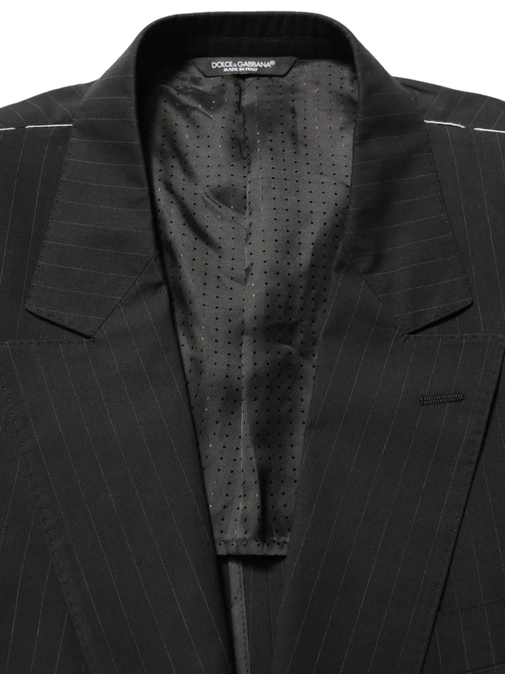 Dolce & Gabbana pinstripe single-breasted jacket Zwart