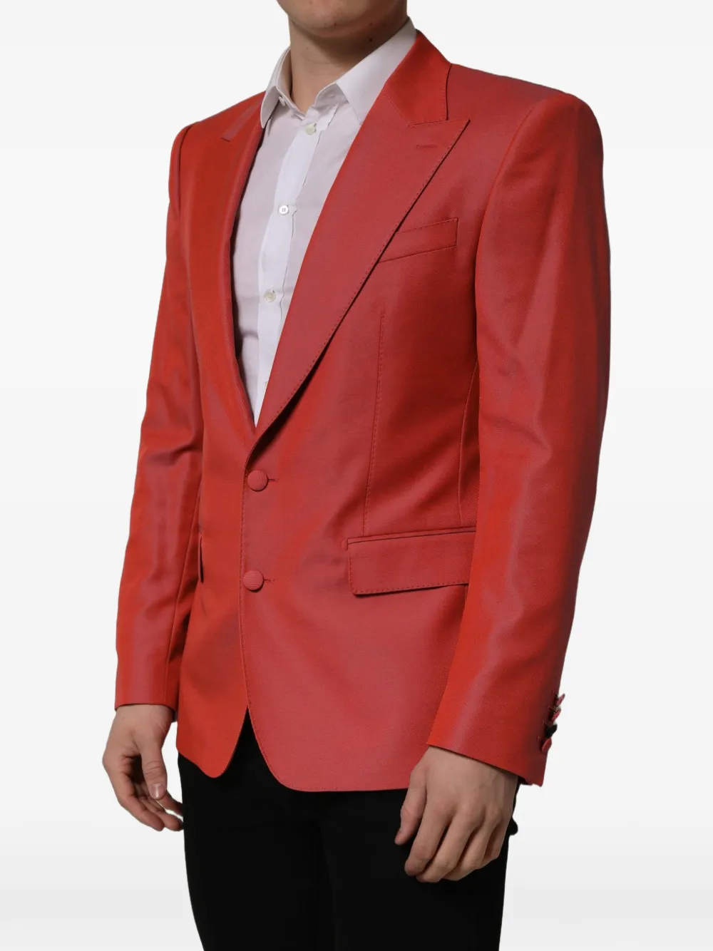 Dolce & Gabbana single-breasted wool blazer Rood