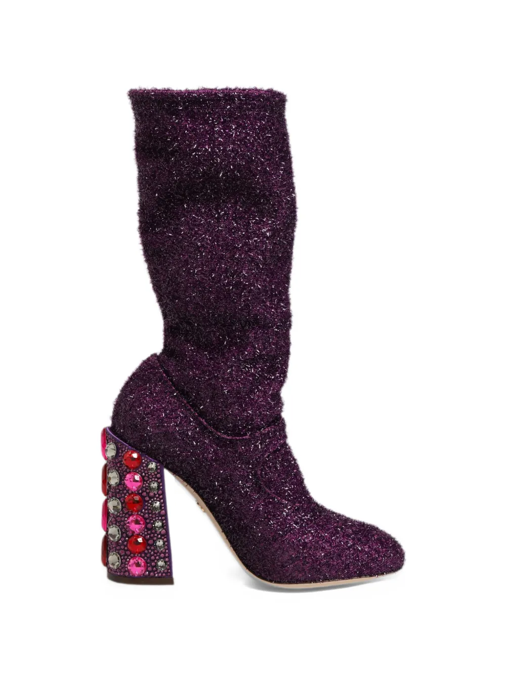 Dolce & Gabbana crystal-embellished boots - Purple