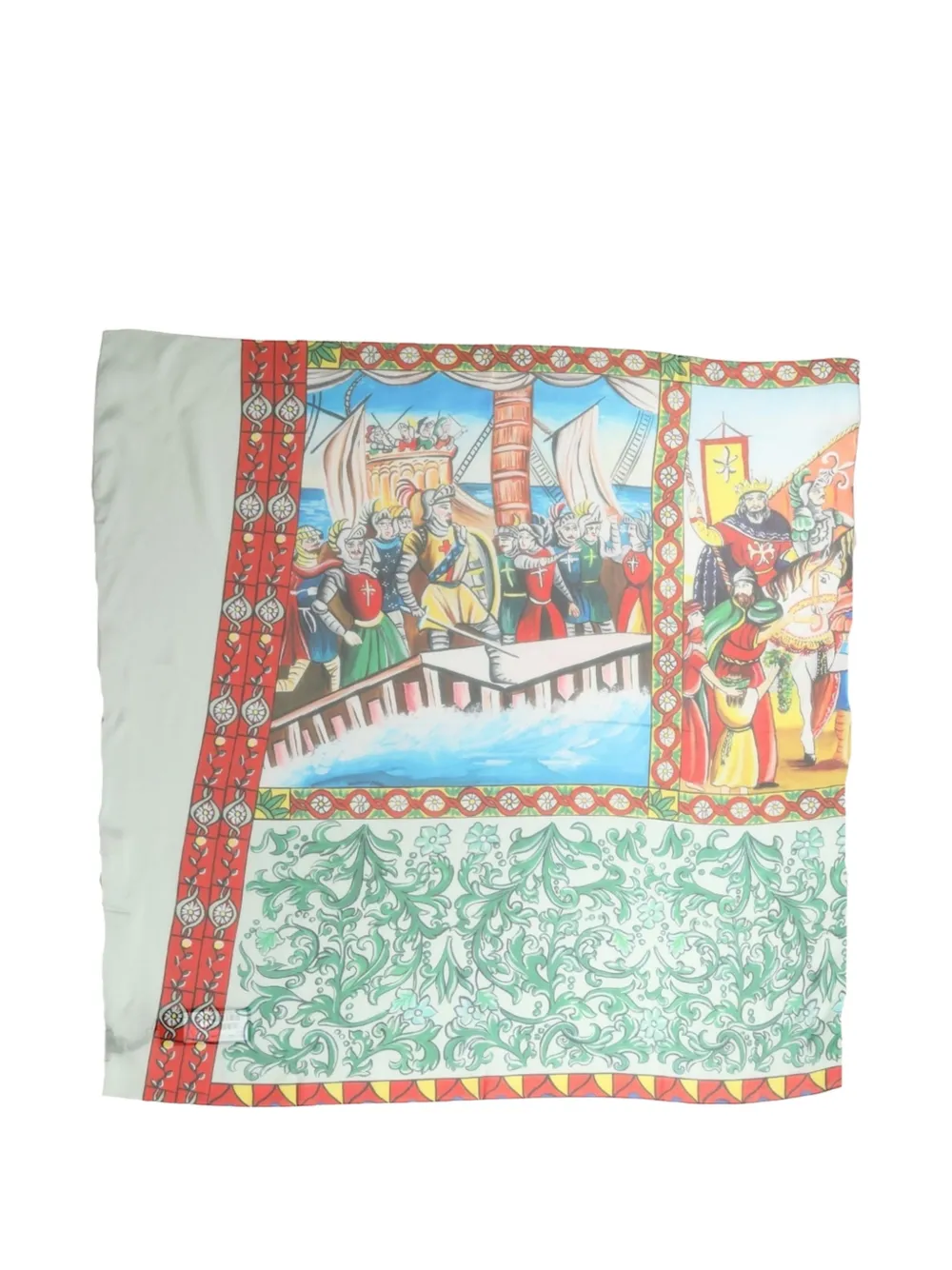 Dolce & Gabbana printed square scarf - Bianco