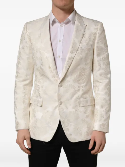 Dolce & Gabbana floral-jacquard single-breasted jacket