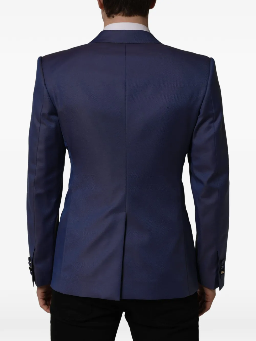 Dolce & Gabbana double-breasted wool blazer Blauw