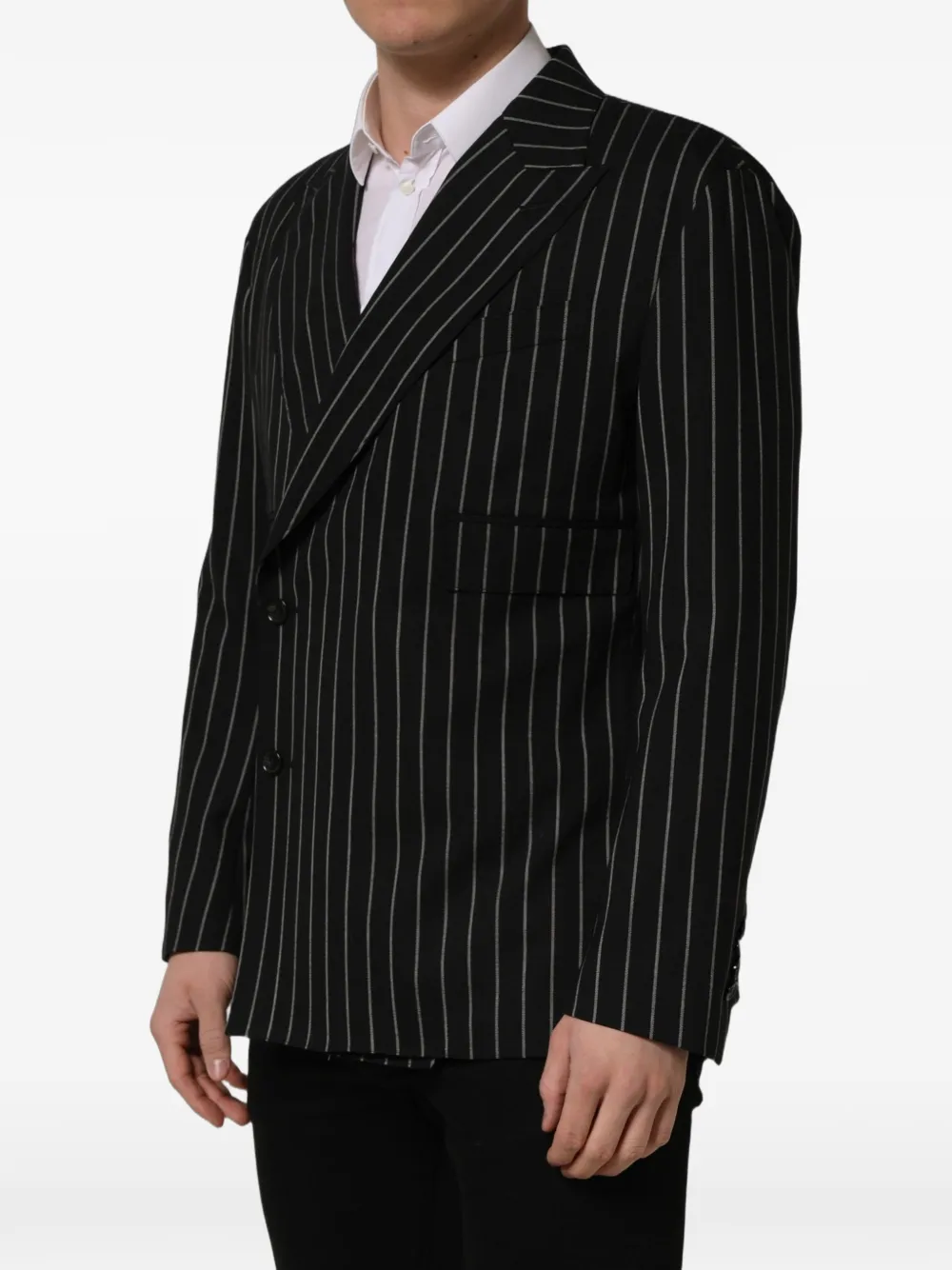 Dolce & Gabbana pinstripe double-breasted jacket Zwart