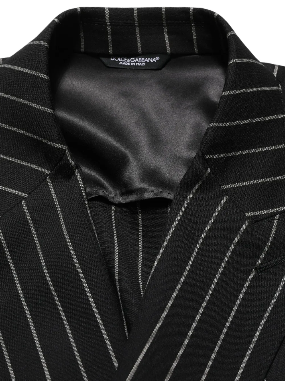 Dolce & Gabbana pinstripe double-breasted jacket Zwart