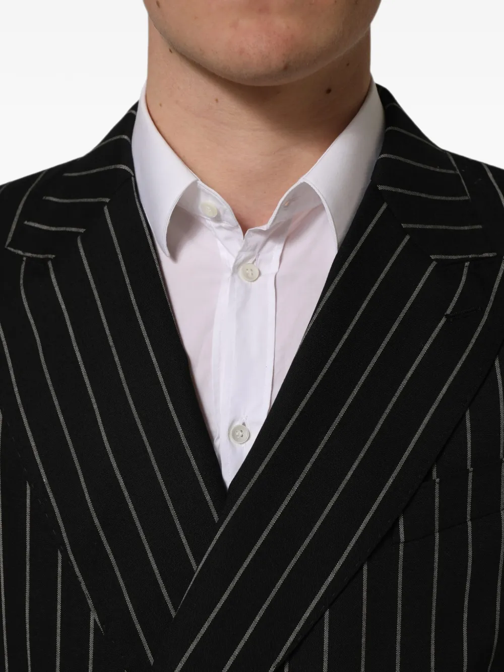 Dolce & Gabbana pinstripe double-breasted jacket Zwart