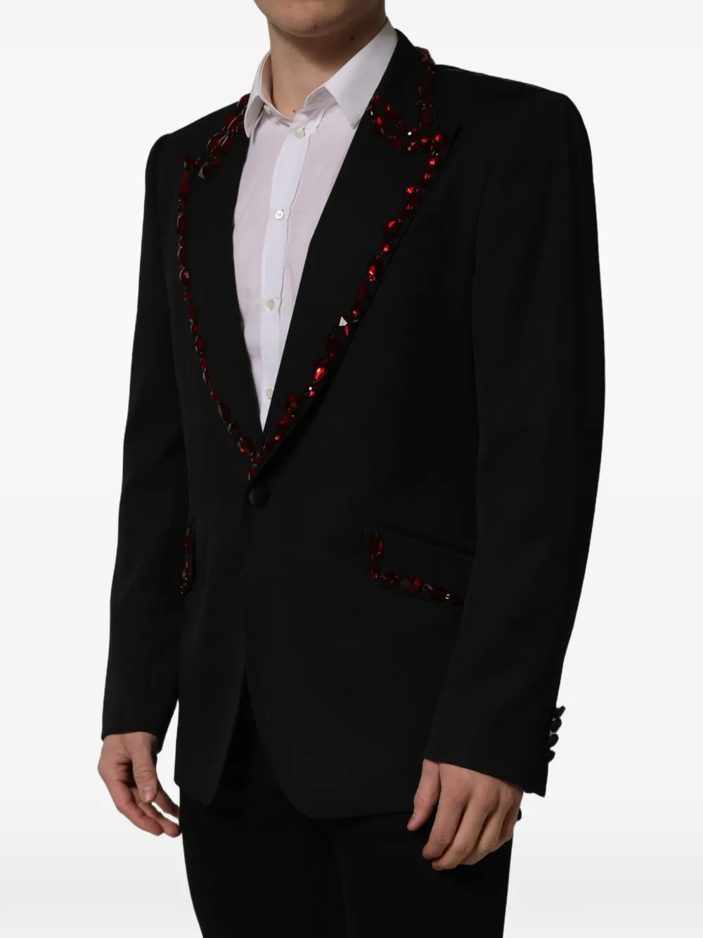 Dolce & Gabbana crystal-embellished blazer Zwart