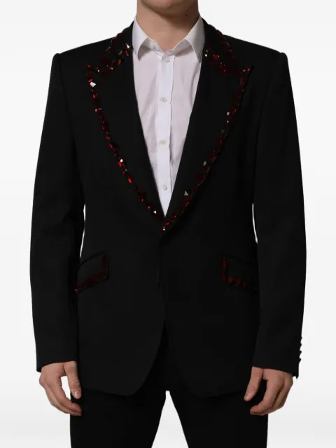 Dolce & Gabbana crystal-embellished blazer