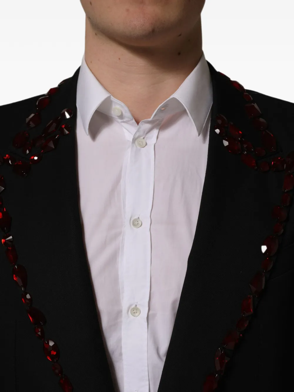 Dolce & Gabbana crystal-embellished blazer Zwart