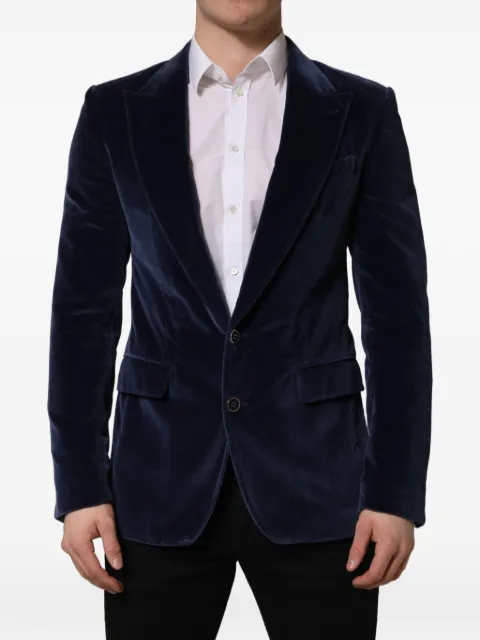 Dolce & Gabbana blazer de terciopelo con botones