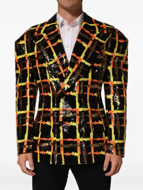 Dolce & Gabbana sequin-embellished double-breasted blazer