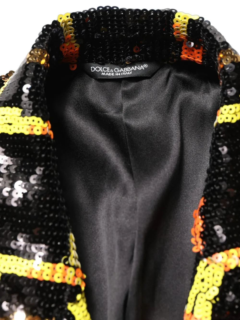 Dolce & Gabbana sequin-embellished double-breasted blazer Zwart