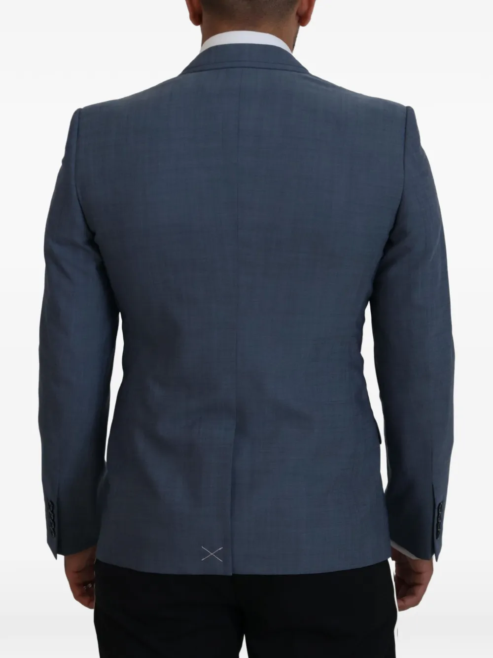 Dolce & Gabbana peak-lapel slim-fit blazer Blauw
