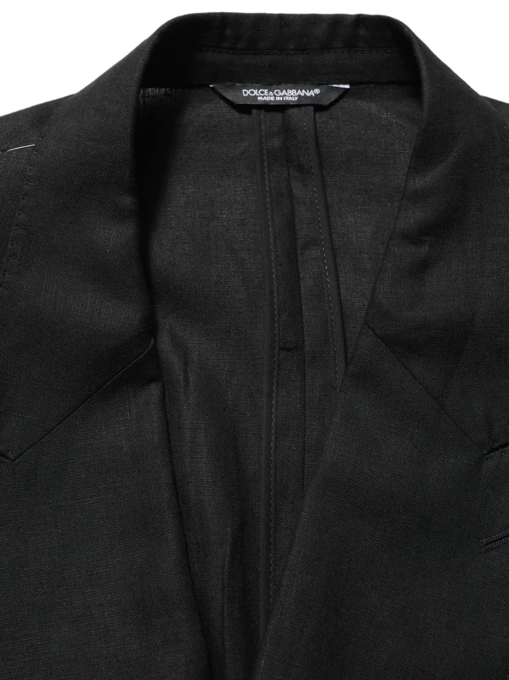 Dolce & Gabbana double-breasted linen suit Zwart