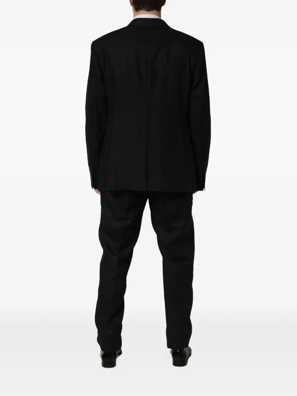 Dolce & Gabbana double-breasted linen suit Zwart