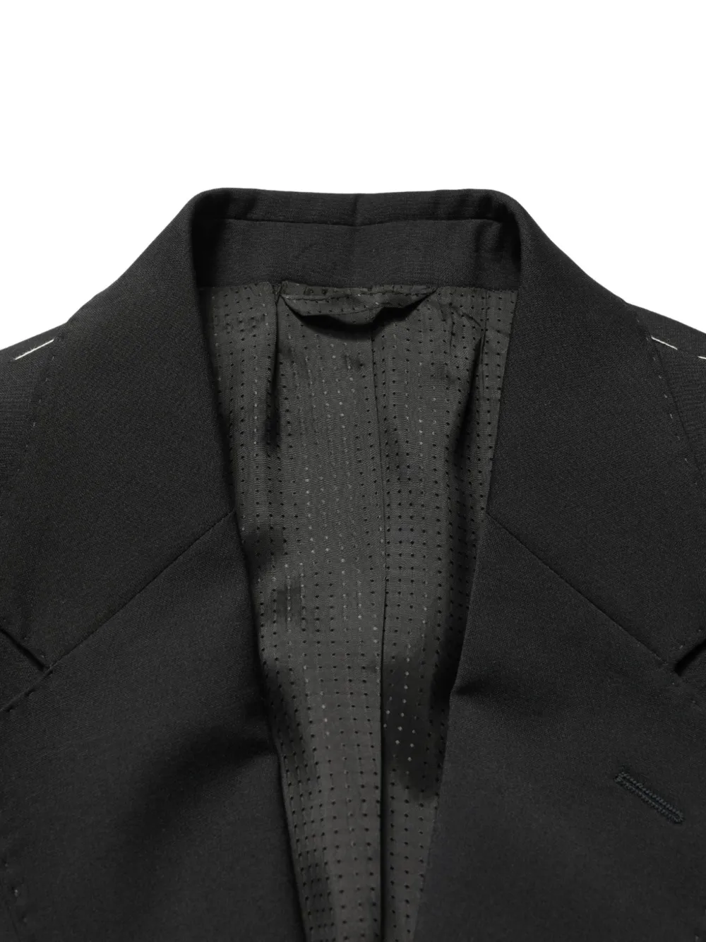Dolce & Gabbana single-breasted peak-lapel blazer Zwart