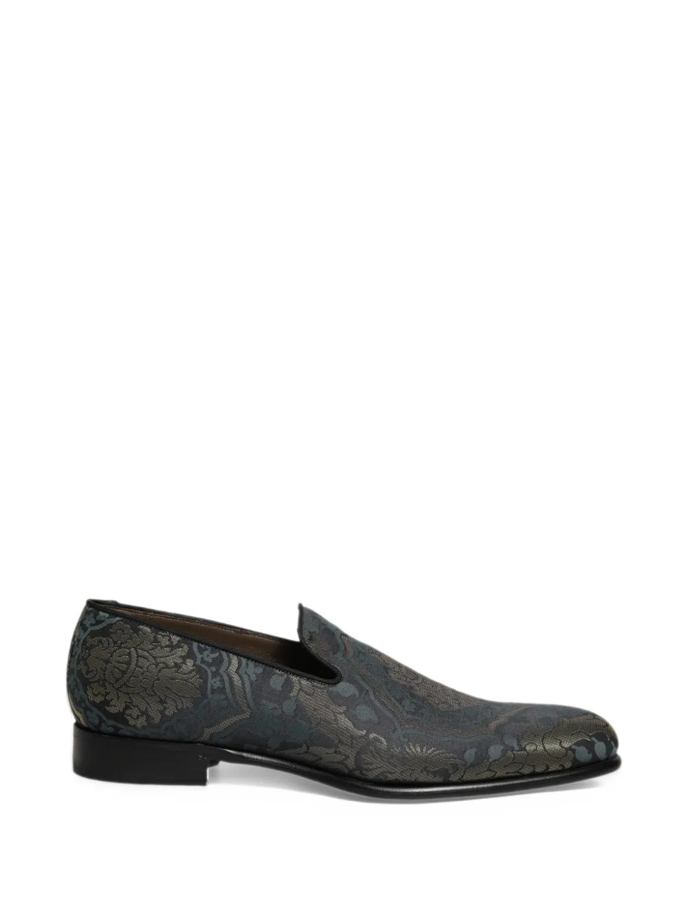 Dolce & Gabbana floral brocade loafers - Nero