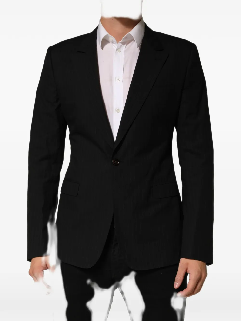 Dolce & Gabbana pinstripe single-breasted jacket Zwart