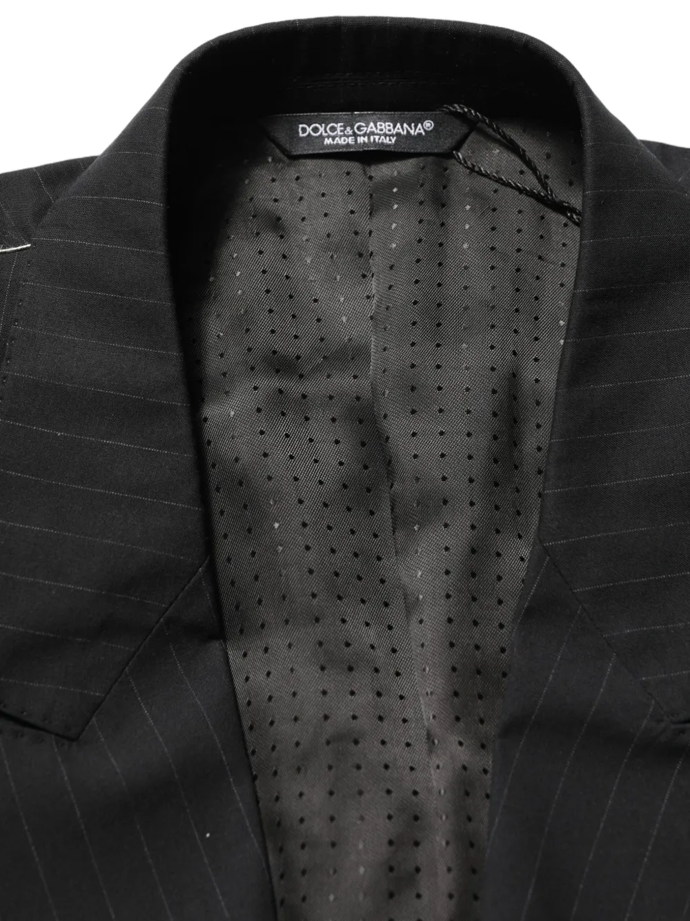 Dolce & Gabbana pinstripe single-breasted jacket Zwart