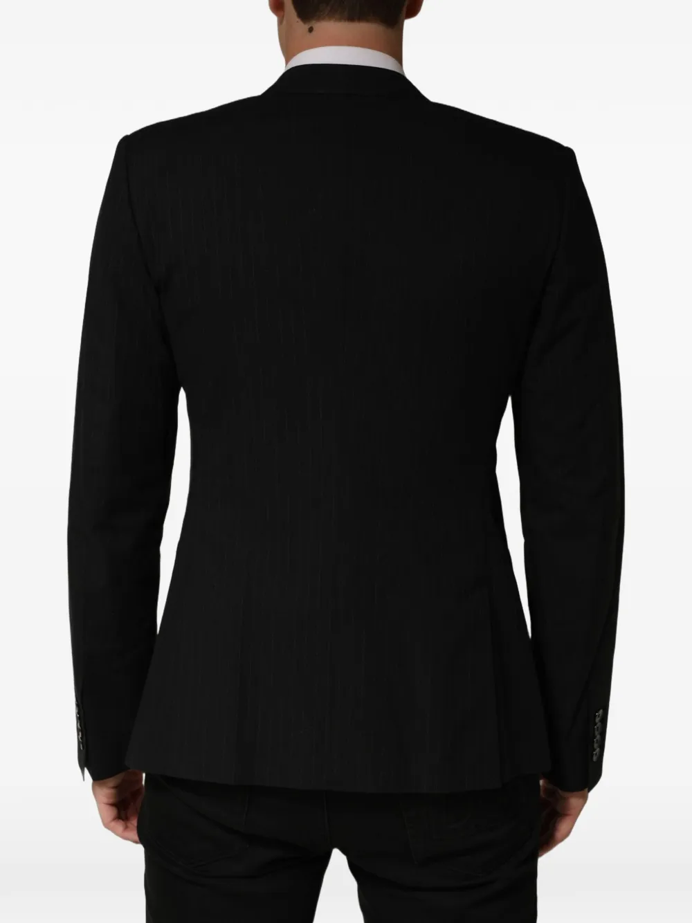 Dolce & Gabbana pinstripe single-breasted jacket Zwart