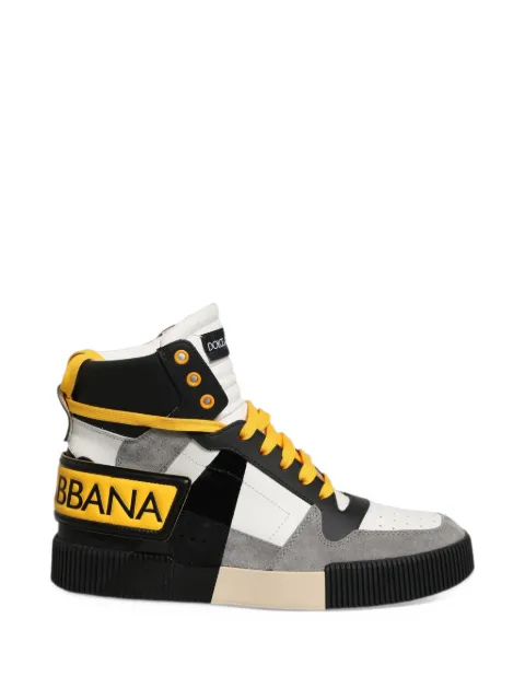 Dolce & Gabbana multicolor leather high-top sneakers