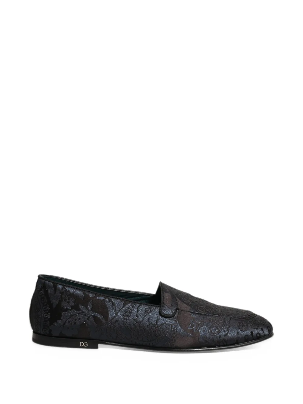 Dolce & Gabbana jacquard leather loafers - Blue