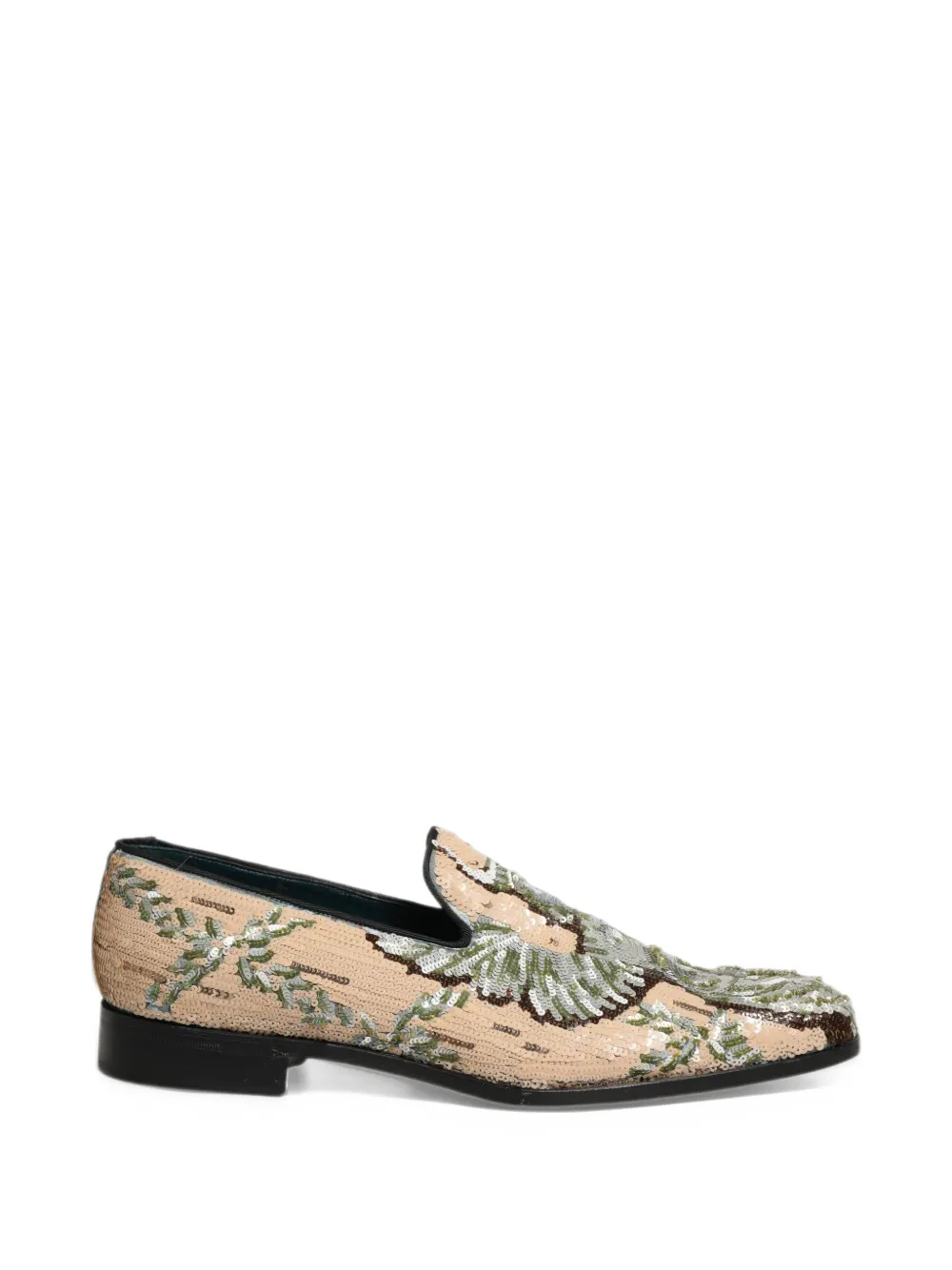 Dolce & Gabbana sequin-embellished loafers - Neutrals