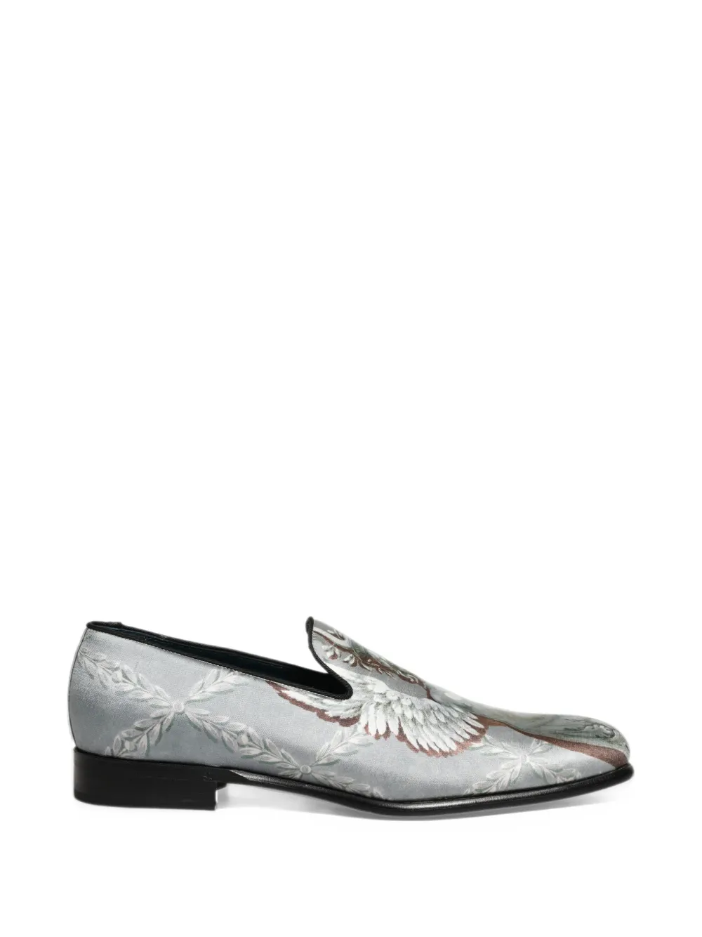 Dolce & Gabbana Baroque Angel velvet loafers - Grey