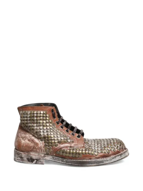 Dolce & Gabbana stud-embellished leather biker boots