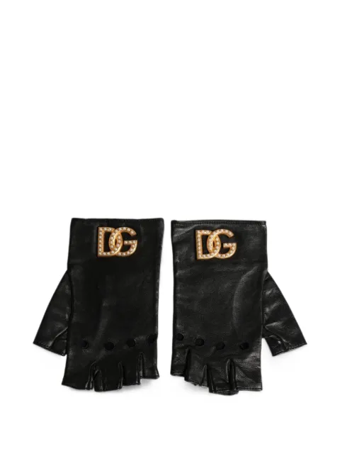 Dolce & Gabbana pearl-embellished fingerless gloves
