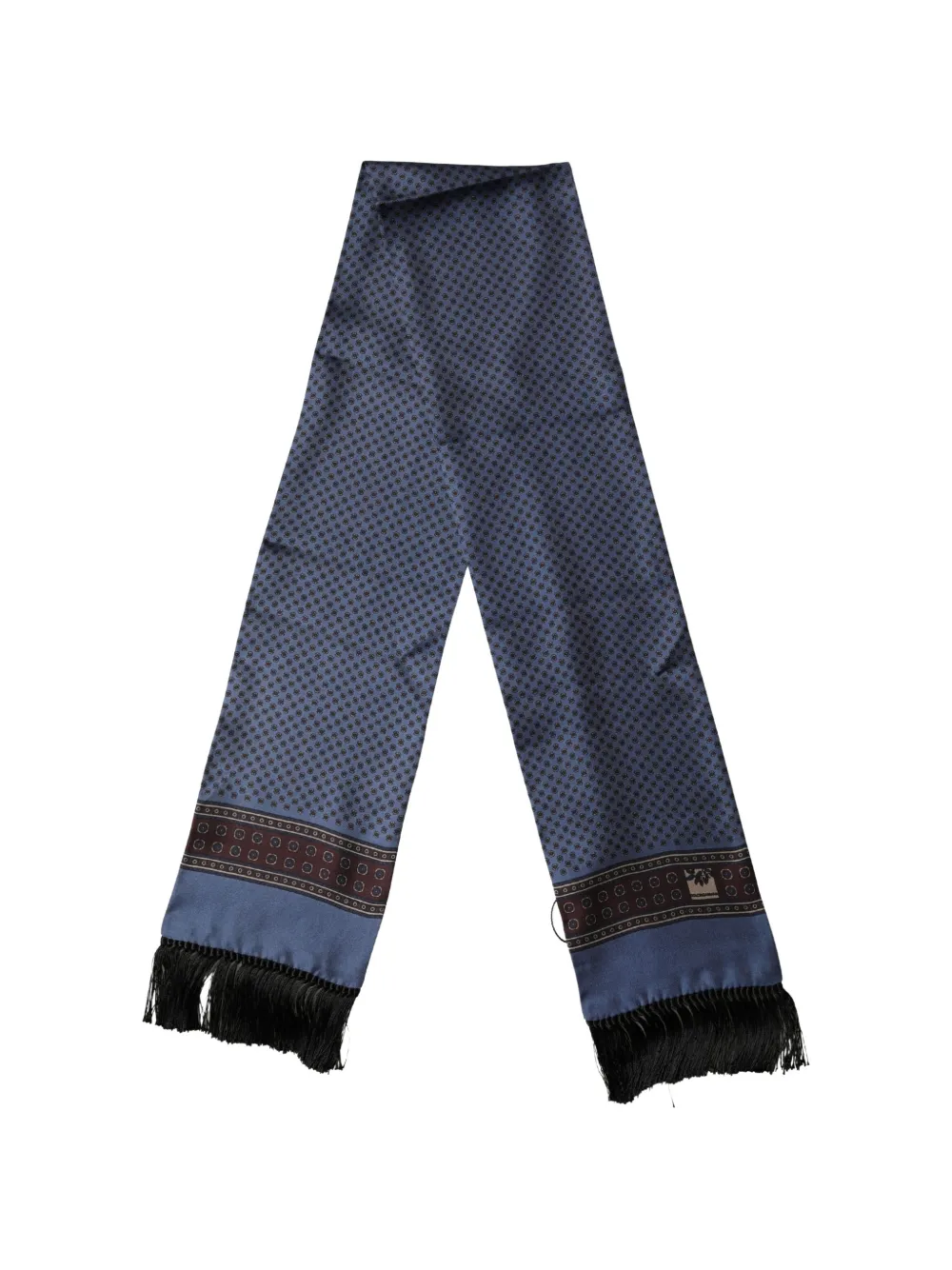Dolce & Gabbana geometric-print fringed scarf - Blue
