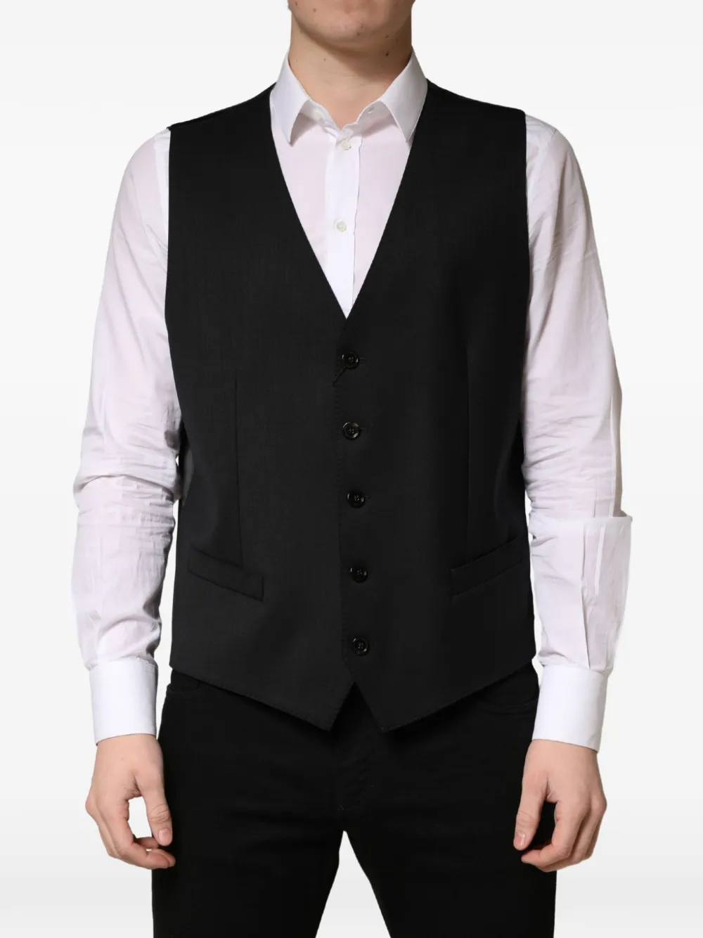 Dolce & Gabbana single-breasted waistcoat Zwart
