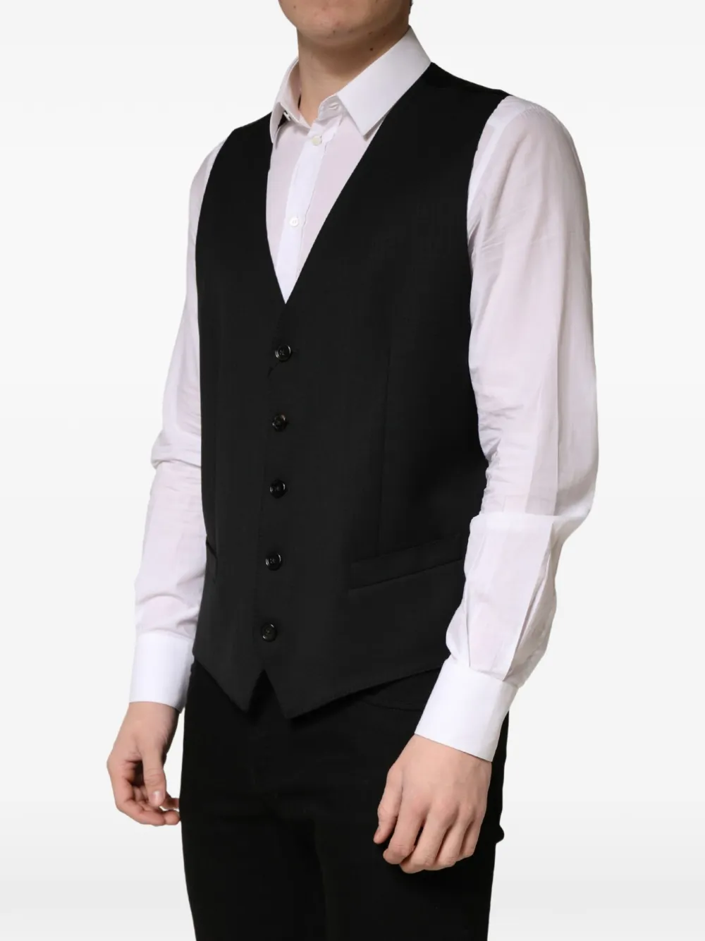 Dolce & Gabbana single-breasted waistcoat Zwart