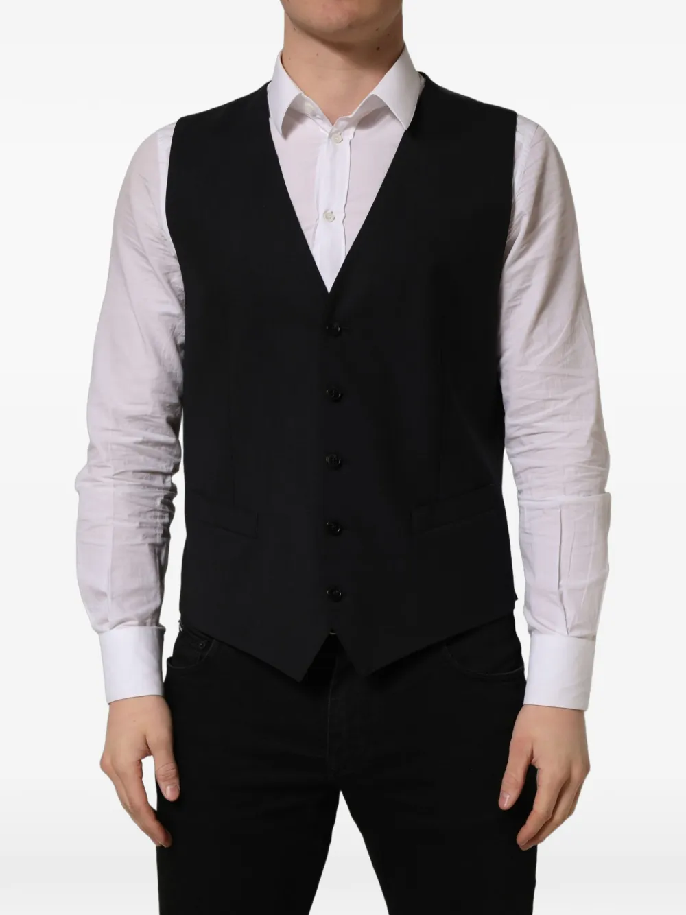 Dolce & Gabbana Gilet met enkele rij knopen Zwart