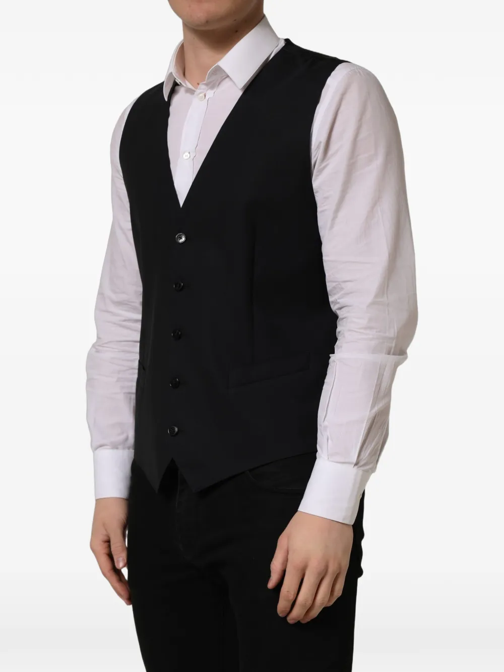 Dolce & Gabbana Gilet met enkele rij knopen Zwart