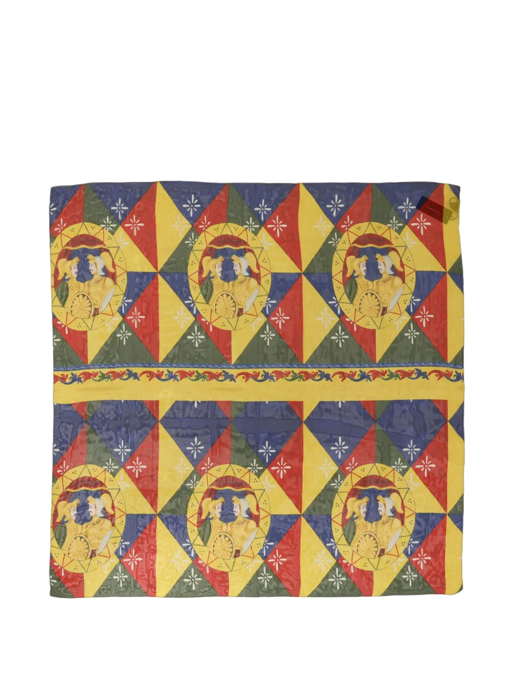 Dolce & Gabbana printed square scarf - Yellow