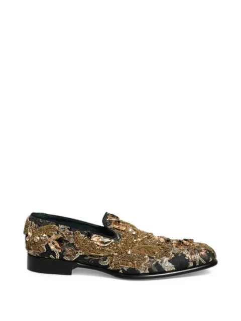 Dolce & Gabbana embellished brocade loafers