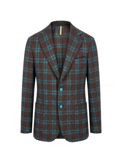 Roberto Pepe Luxury check-pattern single-breasted blazer