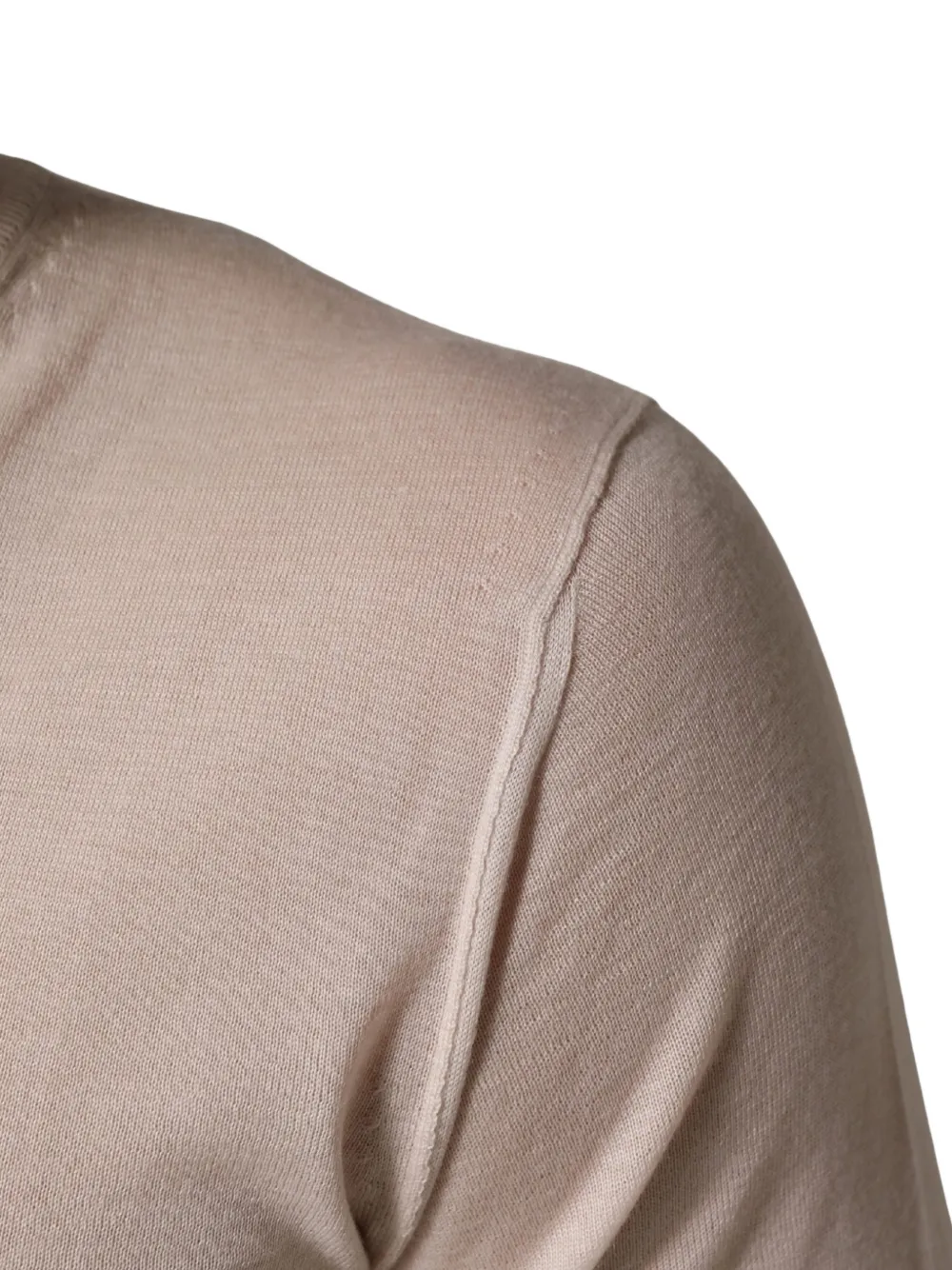 Dolce & Gabbana beige cashmere V-neck pullover sweater