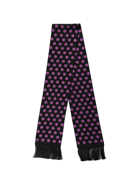 Dolce & Gabbana polka-dot fringed scarf