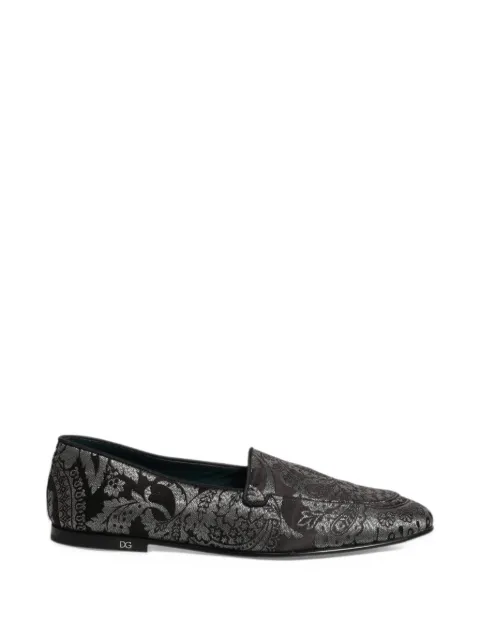 Dolce & Gabbana jacquard-leather loafers