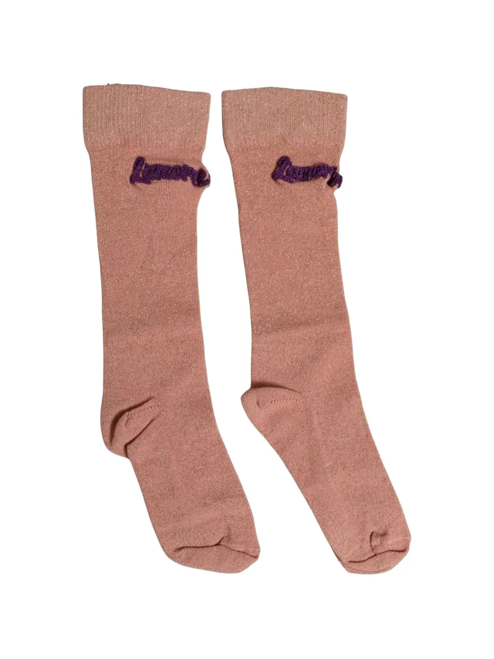 Dolce & Gabbana dusty-pink embroidered mid-calf socks - Rosa
