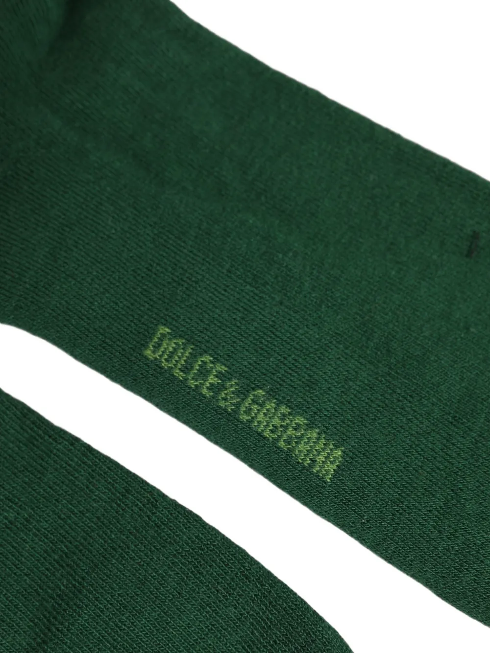 Dolce & Gabbana DG logo ribbed socks Groen