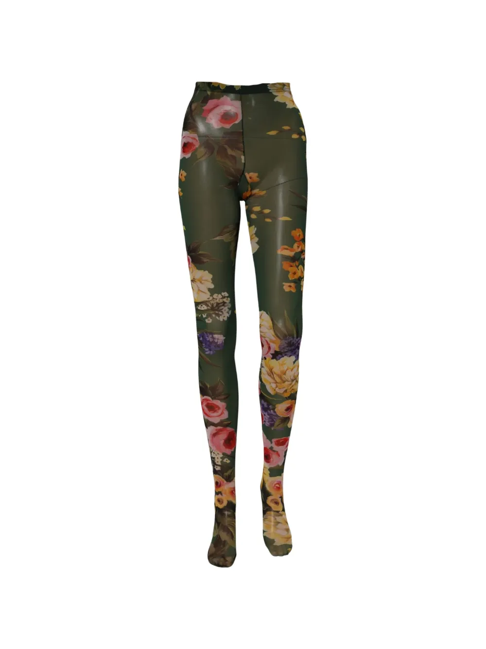 Dolce & Gabbana Tulen panty met bloemenprint Groen