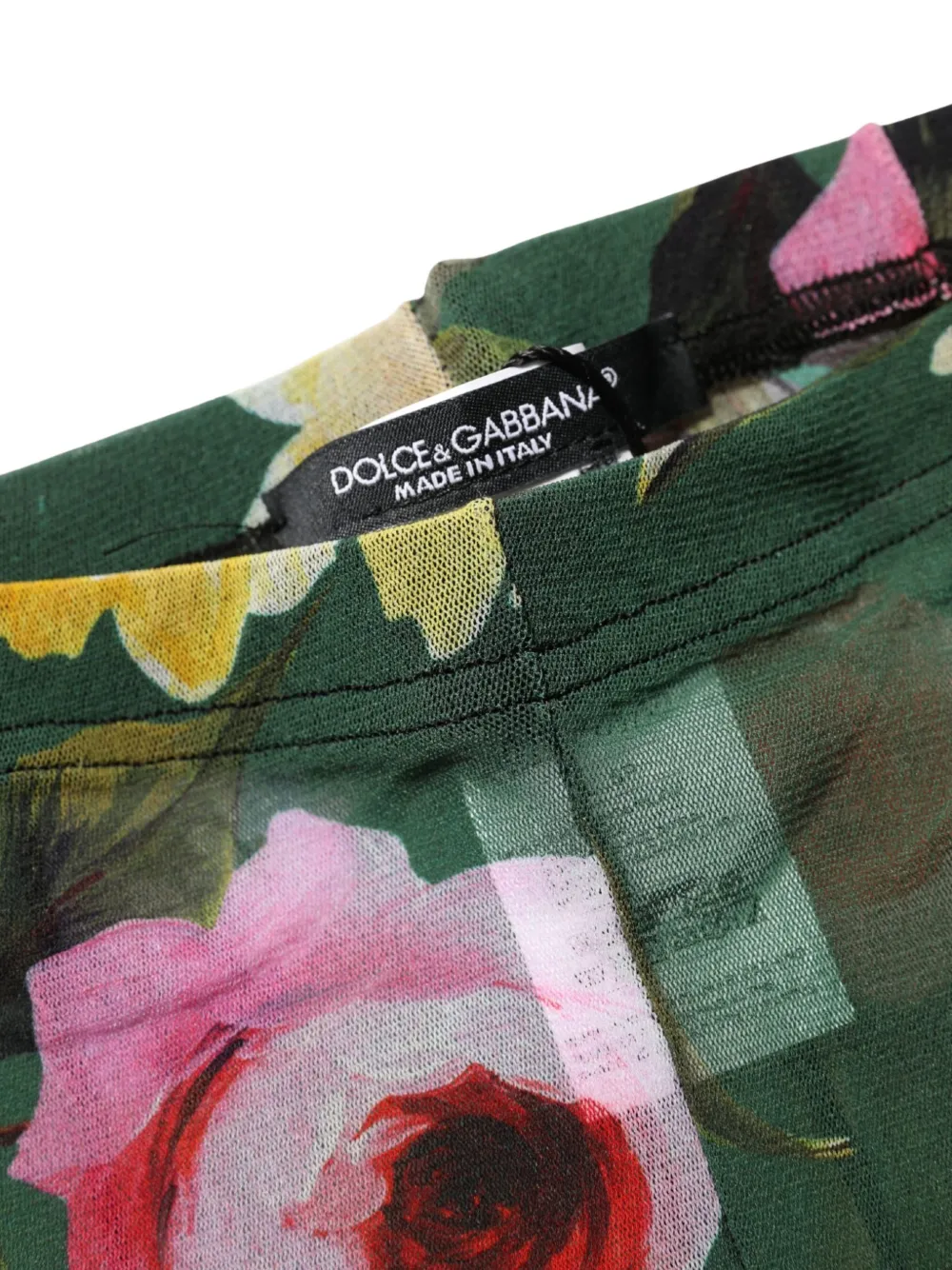 Dolce & Gabbana Tulen panty met bloemenprint Groen