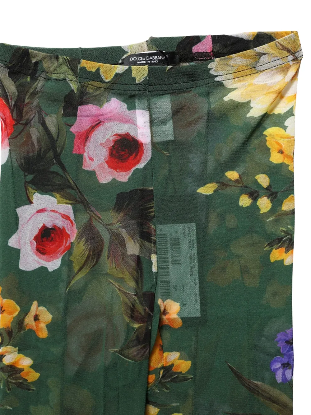 Dolce & Gabbana Tulen panty met bloemenprint Groen