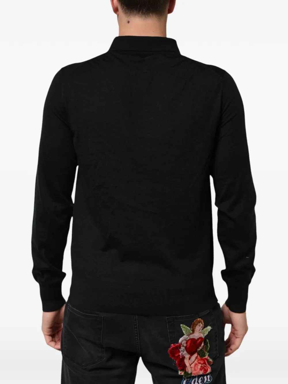Dolce & Gabbana Trui met wapenschild en lange mouwen Zwart